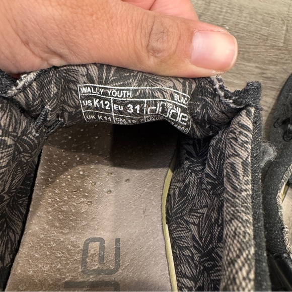 Hey Dude Wally Youth Shoes Kids 12 Black/Charcoal Slip On Casual Canvas - Picture 8 of 8